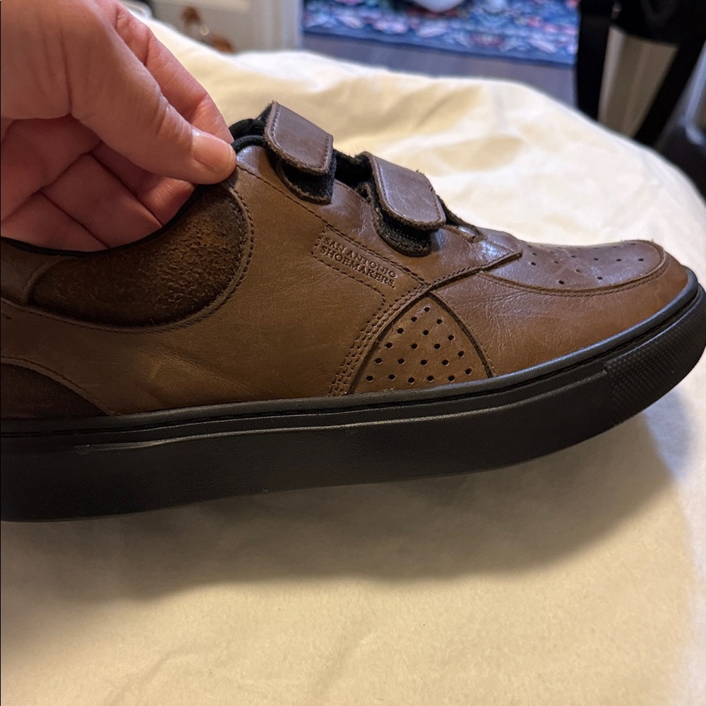 SAS Men's Leather Double-Strap Sneaker in Brown and Black - Picture 11 of 12